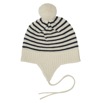 Muts pompom hat - ecru/dark navy - FUB